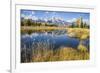 Wyoming, the Grand Teton Mountains are Reflected Along the Snake River at Schwabacher Landing-Elizabeth Boehm-Framed Photographic Print