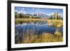 Wyoming, the Grand Teton Mountains are Reflected Along the Snake River at Schwabacher Landing-Elizabeth Boehm-Framed Photographic Print