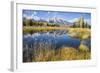 Wyoming, the Grand Teton Mountains are Reflected Along the Snake River at Schwabacher Landing-Elizabeth Boehm-Framed Photographic Print