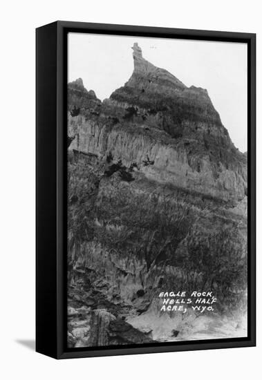 Wyoming - View of Hell's Half Acre; Eagle Rock-Lantern Press-Framed Stretched Canvas