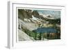 Wyoming, View of Lake Marie and Snowy Range-Lantern Press-Framed Art Print