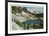 Wyoming, View of Lake Marie and Snowy Range-Lantern Press-Framed Premium Giclee Print