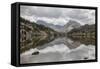 Wyoming, Wind River Range, Small Lake with Mountain Reflection-Elizabeth Boehm-Framed Stretched Canvas