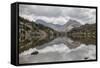 Wyoming, Wind River Range, Small Lake with Mountain Reflection-Elizabeth Boehm-Framed Stretched Canvas