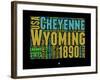 Wyoming Word Cloud 1-NaxArt-Framed Art Print