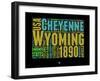 Wyoming Word Cloud 1-NaxArt-Framed Art Print