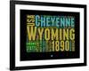 Wyoming Word Cloud 1-NaxArt-Framed Art Print