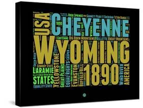 Wyoming Word Cloud 1-NaxArt-Stretched Canvas