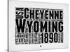 Wyoming Word Cloud 2-NaxArt-Stretched Canvas