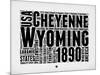 Wyoming Word Cloud 2-NaxArt-Mounted Art Print