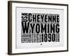 Wyoming Word Cloud 2-NaxArt-Framed Art Print