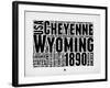 Wyoming Word Cloud 2-NaxArt-Framed Art Print