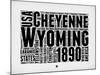 Wyoming Word Cloud 2-NaxArt-Mounted Art Print