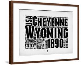 Wyoming Word Cloud 2-NaxArt-Framed Art Print