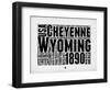 Wyoming Word Cloud 2-NaxArt-Framed Art Print