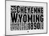 Wyoming Word Cloud 2-NaxArt-Mounted Art Print