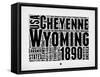 Wyoming Word Cloud 2-NaxArt-Framed Stretched Canvas