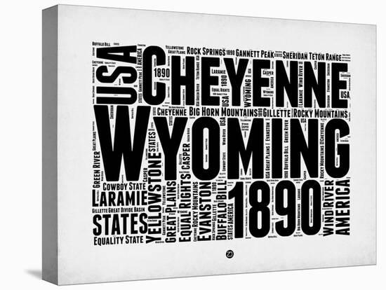Wyoming Word Cloud 2-NaxArt-Stretched Canvas