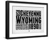 Wyoming Word Cloud 2-NaxArt-Framed Art Print