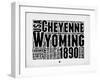 Wyoming Word Cloud 2-NaxArt-Framed Art Print