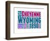 Wyoming Word Cloud Map-NaxArt-Framed Art Print