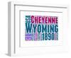 Wyoming Word Cloud Map-NaxArt-Framed Art Print