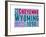 Wyoming Word Cloud Map-NaxArt-Framed Art Print