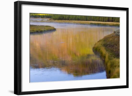 Wyoming, Yellowstone National Park. Morning on the Madison River-Jaynes Gallery-Framed Photographic Print