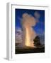 Wyoming, Yellowstone National Park, Old Faithful, Steam and Water Erupting from Thermal Pool-null-Framed Photographic Print