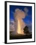 Wyoming, Yellowstone National Park, Old Faithful, Steam and Water Erupting from Thermal Pool-null-Framed Photographic Print