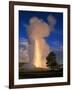 Wyoming, Yellowstone National Park, Old Faithful, Steam and Water Erupting from Thermal Pool-null-Framed Photographic Print