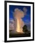 Wyoming, Yellowstone National Park, Old Faithful, Steam and Water Erupting from Thermal Pool-null-Framed Photographic Print