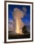 Wyoming, Yellowstone National Park, Old Faithful, Steam and Water Erupting from Thermal Pool-null-Framed Photographic Print