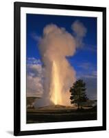 Wyoming, Yellowstone National Park, Old Faithful, Steam and Water Erupting from Thermal Pool-null-Framed Photographic Print