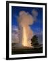 Wyoming, Yellowstone National Park, Old Faithful, Steam and Water Erupting from Thermal Pool-null-Framed Photographic Print