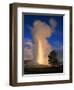 Wyoming, Yellowstone National Park, Old Faithful, Steam and Water Erupting from Thermal Pool-null-Framed Photographic Print