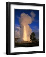 Wyoming, Yellowstone National Park, Old Faithful, Steam and Water Erupting from Thermal Pool-null-Framed Photographic Print