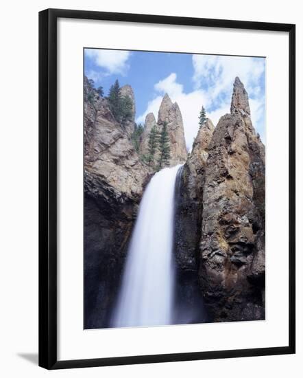 Wyoming, Yellowstone National Park, Tower Falls on Tower Creek-Christopher Talbot Frank-Framed Photographic Print