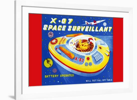 X-07 Space Surveillant-null-Framed Art Print