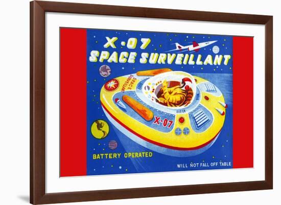 X-07 Space Surveillant-null-Framed Art Print