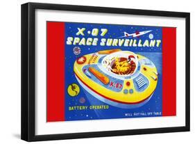 X-07 Space Surveillant-null-Framed Art Print