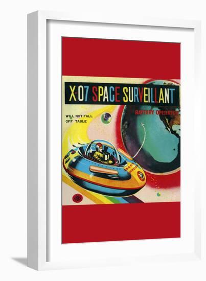 X-07 Space Surveillant-null-Framed Art Print