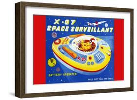 X-07 Space Surveillant-null-Framed Art Print