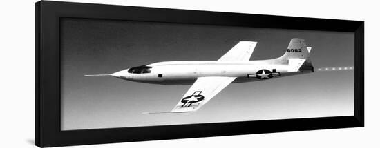 X-1-1 In Flight Photograph - Edwards AFB, CA-Lantern Press-Framed Art Print