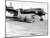 X-1-2 on Ramp with Boeing B-29 Photograph - Edwards AFB, CA-Lantern Press-Mounted Art Print