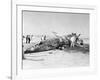 X-15 Crash Photograph - Mud Lake, NV-Lantern Press-Framed Art Print