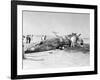 X-15 Crash Photograph - Mud Lake, NV-Lantern Press-Framed Art Print