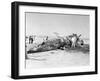 X-15 Crash Photograph - Mud Lake, NV-Lantern Press-Framed Art Print