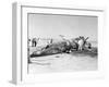 X-15 Crash Photograph - Mud Lake, NV-Lantern Press-Framed Art Print