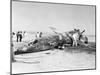 X-15 Crash Photograph - Mud Lake, NV-Lantern Press-Mounted Art Print